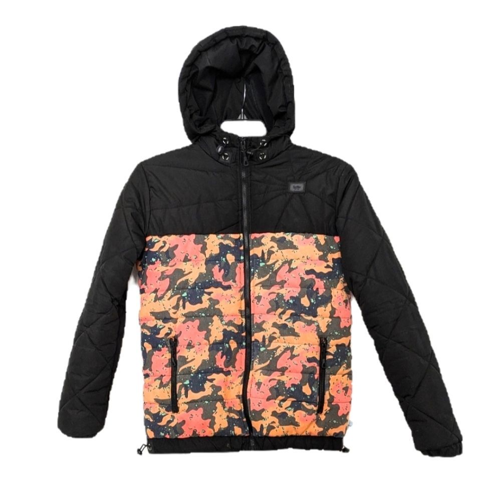 Cookies Mendocino Orange & Black Camo Coat / Winter Jacket - Size Small Mens